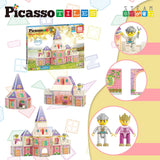 Princess Castle Theme Magnet Tile Building Blocks 60pc