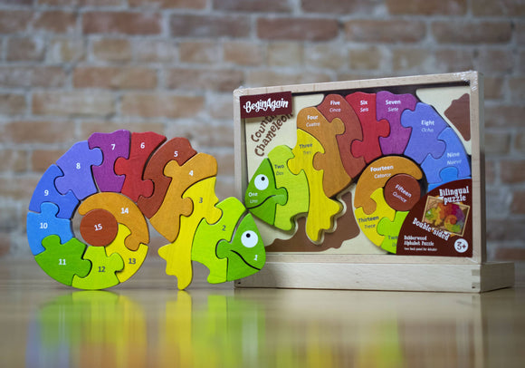 Counting Chameleon Puzzle - Bilingual