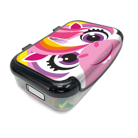 ZIPIT Recycled Plastic Pencil Box for Kids: Unicorn