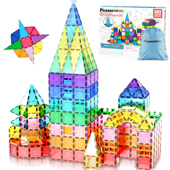 PicassoTiles - 101 Piece Magnetic Tileset