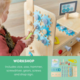 Creative Play 3 in 1 – Play Kitchen, Store & Workshop