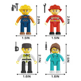 4 Piece City Builder Character Figure Set