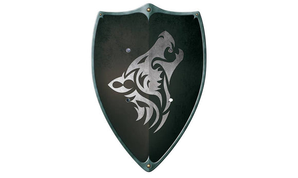 Wooden Play Knight's Buckler Shield -  Black Knight