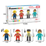 4 Piece City Builder Character Figure Set