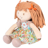 Libby Lu Brown Hair with Orange Print Dress