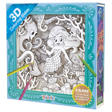 3D Coloring Slides  - Mermaid