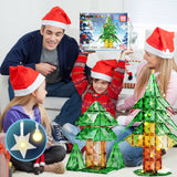 Christmas Tree Magnet Building Tiles - 106 Pieces