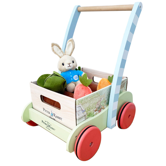 Beatrix Potter Wooden Garden Wagon and Veggie Play Set