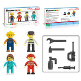 4 Piece City Builder Character Figure Set