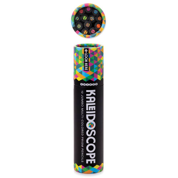 KALEIDOSCOPE MULTI-COLORED PENCIL TUBE