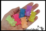 Pack of 6 Gummy Bear Squishy Fidget Pencil Toppers