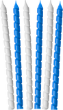 Hanukkah - Candles - Blue & White - Spiral - 45 Pack
