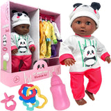 14 Inch Baby Doll Play Set Wardrobe Closet: Medium Skin Tone