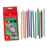 12 Triangular Colored Pencils EcoPencils