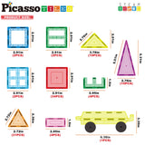 PicassoTiles - 101 Piece Magnetic Tileset