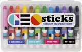 GEO STICKS VIBRANT TEMPERA PAINT STICKS - BRIGHTS