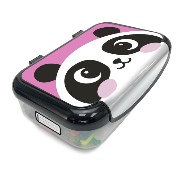 ZIPIT Recycled Plastic Pencil Box for Kids: Panda