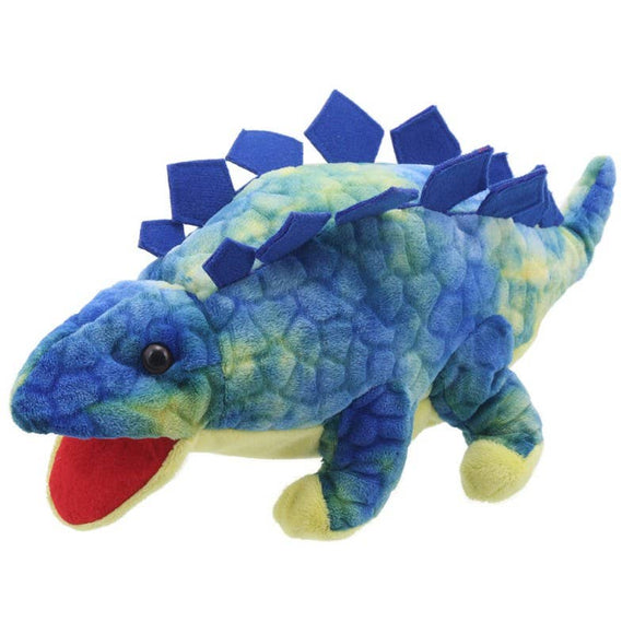 Baby Dinos: Baby Stegosaurus Hand Puppet - Blue