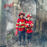 Fireman Costume Set for Children – Includes Accessories for Role-Play & Entertainment-sz 4-7 yrs
