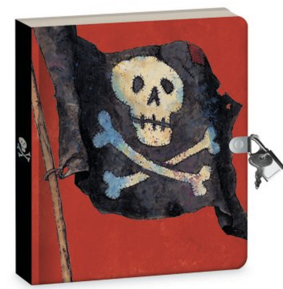 A Pirate's Log Lock & Key Diary