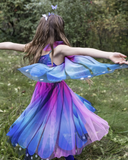 Butterfly Twirl Dress with Wings - Blue