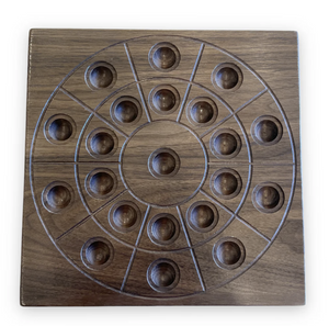 Multiplication Circle Tray - 10x10 - Walnut