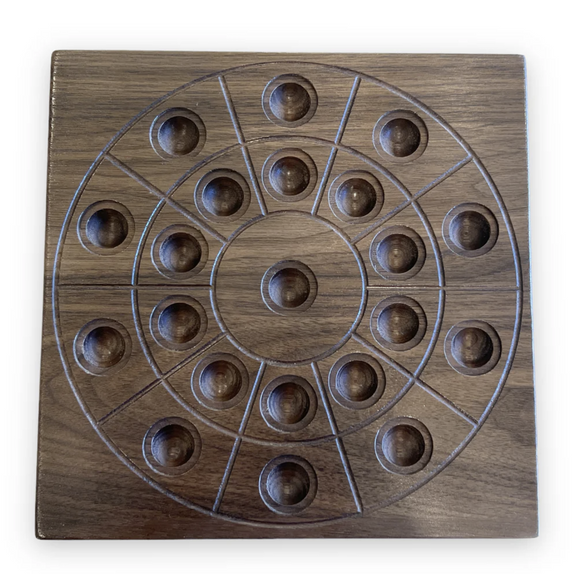 Multiplication Circle Tray - 10x10 - Walnut