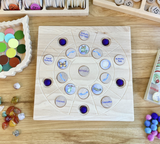 Multiplication Circle Tray - 10x10 - Walnut