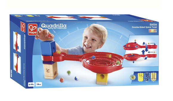 Quadrilla Marble Run - Double Sided Spiral Twist