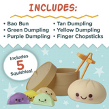 Foodie Fidgets Squishy Bao Bun and Dumplings