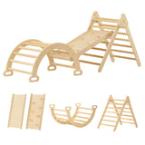 Tiny Land® Pikler Triangle 7-in-1 Montessori Climbing Set
