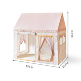 Tiny Land® Sweet Citrus Kids Play Tent – White and Pink Indoor Playhouse