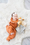 Bear Snuggle Blanket, Organic Cotton Muslin Lovey