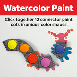 Connector Watercolor Paints for Kids 12 Super Bright Colors
