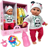14 Inch Baby Doll Play Set Wardrobe Closet: Medium Skin Tone