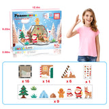 PicassoTiles Gingerbread House Magnetic Tiles - 46 Pieces