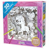 3D Coloring Slides  - Unicorn