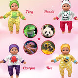 14 Inch Baby Doll Play Set Wardrobe Closet: Dark Skin Tone