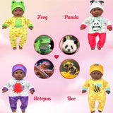 14 Inch Baby Doll Play Set Wardrobe Closet: Medium Skin Tone