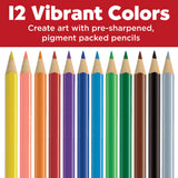 12 Triangular Colored Pencils EcoPencils