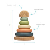 Wooden Stacking Rainbow Tower