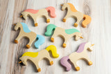 Waldorf large wooden Unicorn toy