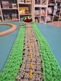 Crochet Toddler Road Scarf with  Toy Car