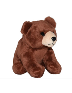 Pocketkins Bear Brown Stuffed Animal  5"