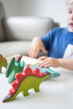 Wooden Dinosaur toy set painted- 6 pieces