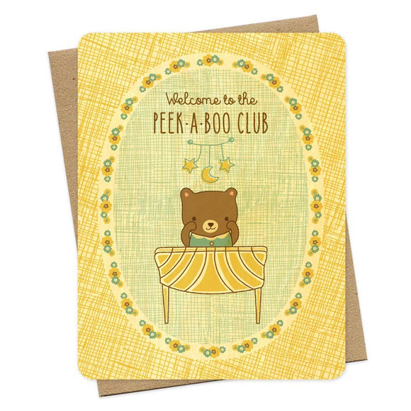 Peek-A-Boo Wood Congratulations Card