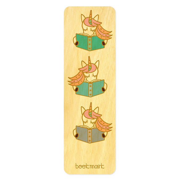 Unicorn Readers Wood Bookmark