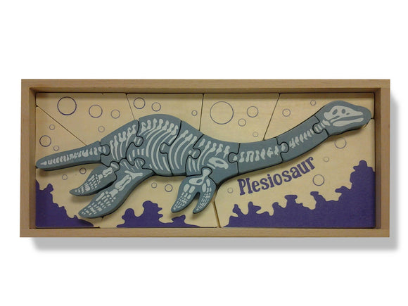 Dino Skeleton Puzzle Double Sided - Plesiosaur