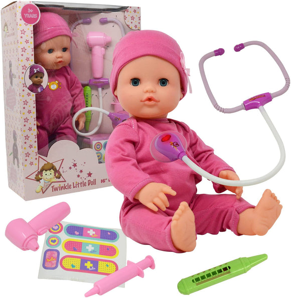 Baby Doll Toy Doctor Kit Set 18