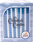 Hanukkah - Candles - Blue & White - Spiral - 45 Pack